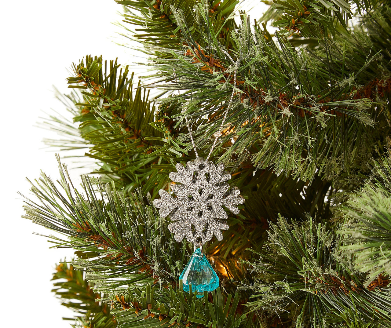 Set of 2 Mini Snowflake Ornaments Mini Wood Slice Ornament