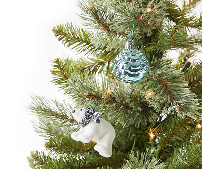 Polar Frost Assorted Shape 18-Piece Shatterproof Mini Ornament Set