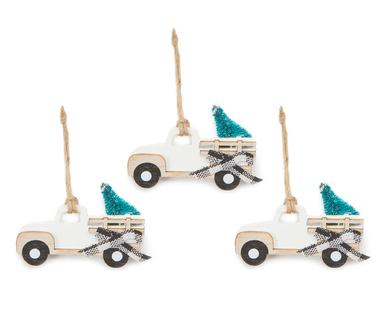 Mini Truck & Pine Tree 6-Piece Ornament Set
