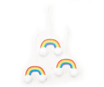 Rainbow & Clouds 8-Piece Mini Ornament Set