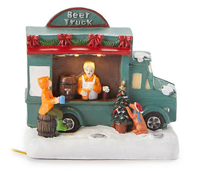 Christmas Village LED Beer Truck Scene