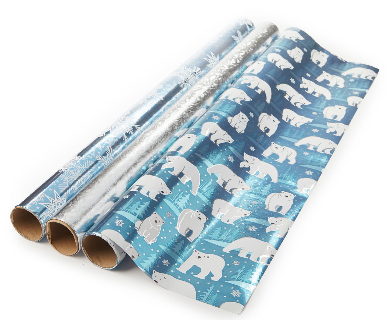 Winter Wonder Lane Holographic 3 Roll Wrapping Paper Multi-Pack