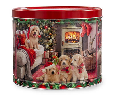 Christmas Puppies Popcorn Tin, 18.5 Oz.