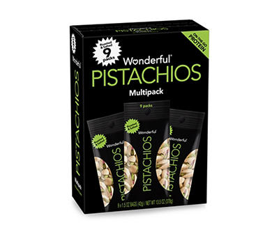 Roasted & Salted In-Shell Pistachios 1.5 Oz. Bags, 9-Count