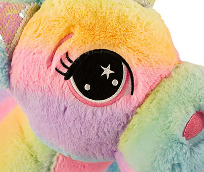 Jumbo Rainbow Unicorn Plush Toy, (19")