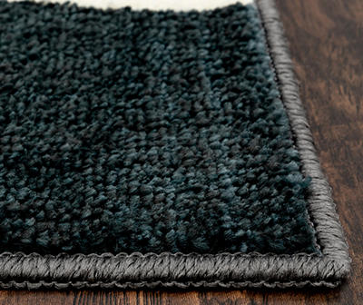 Blue & Gray New Wave Accent Rug, (20" x 34")