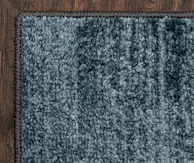 Blue & Gray New Wave Accent Rug, (20" x 34")