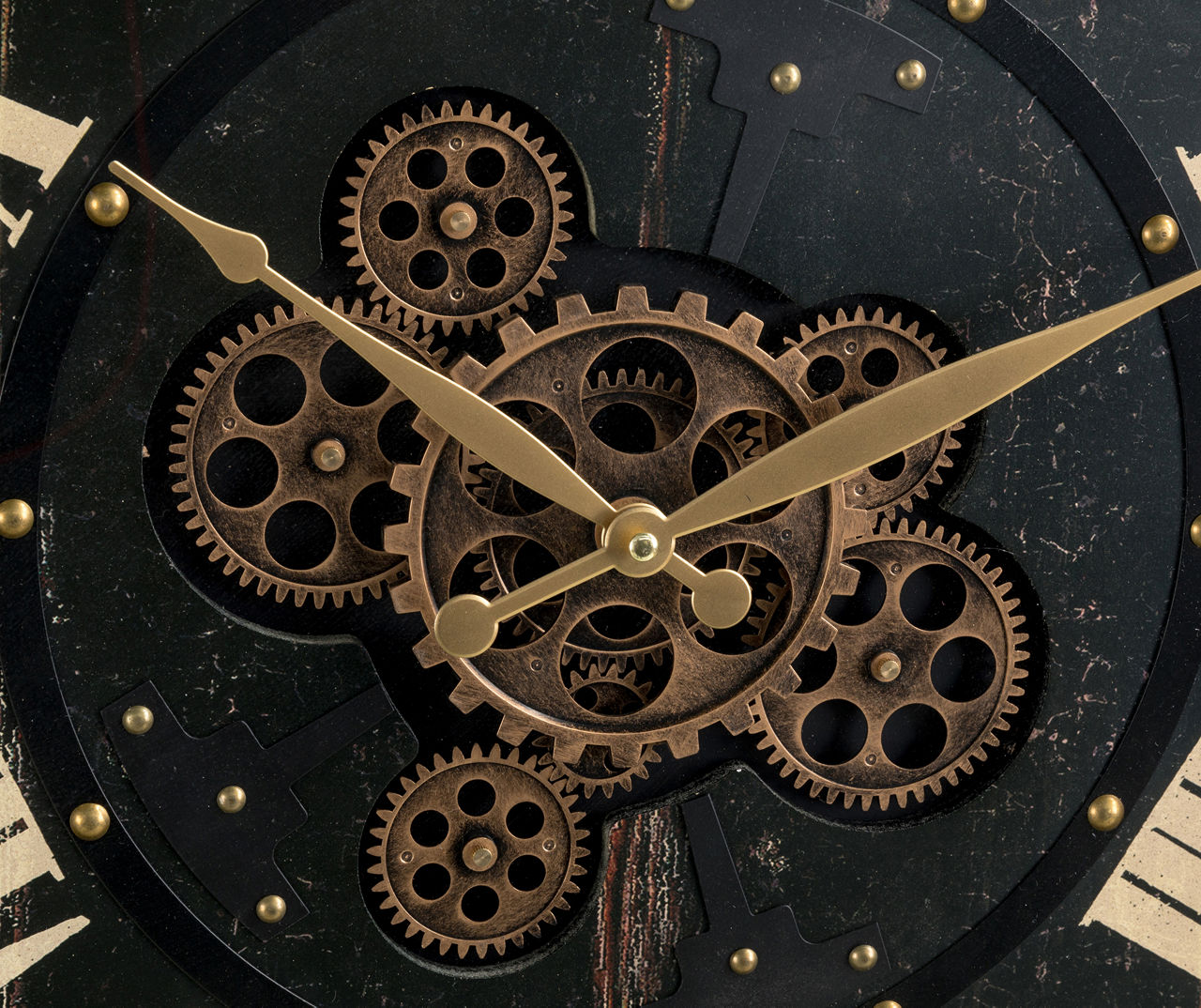 Black 27" Vintage Gear Wall Clock
