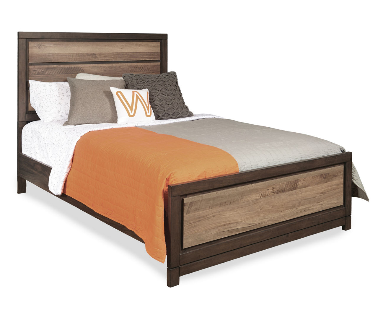 Harrison Brown Wood Twin Footboard with Slats Big Lots