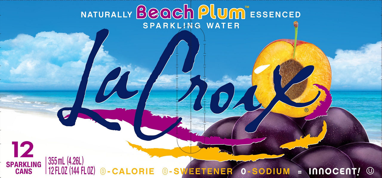 Beach Plum Sparkling Water 12 Oz. Cans, 12-Pack