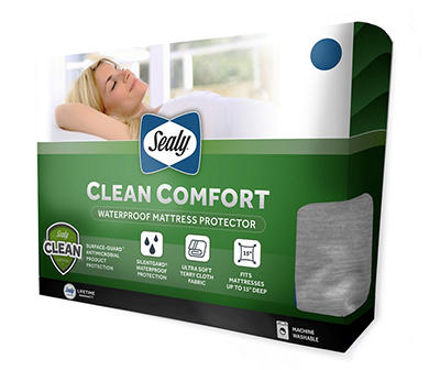 White Soft Comfort Terry Waterproof Twin Mattress Protector