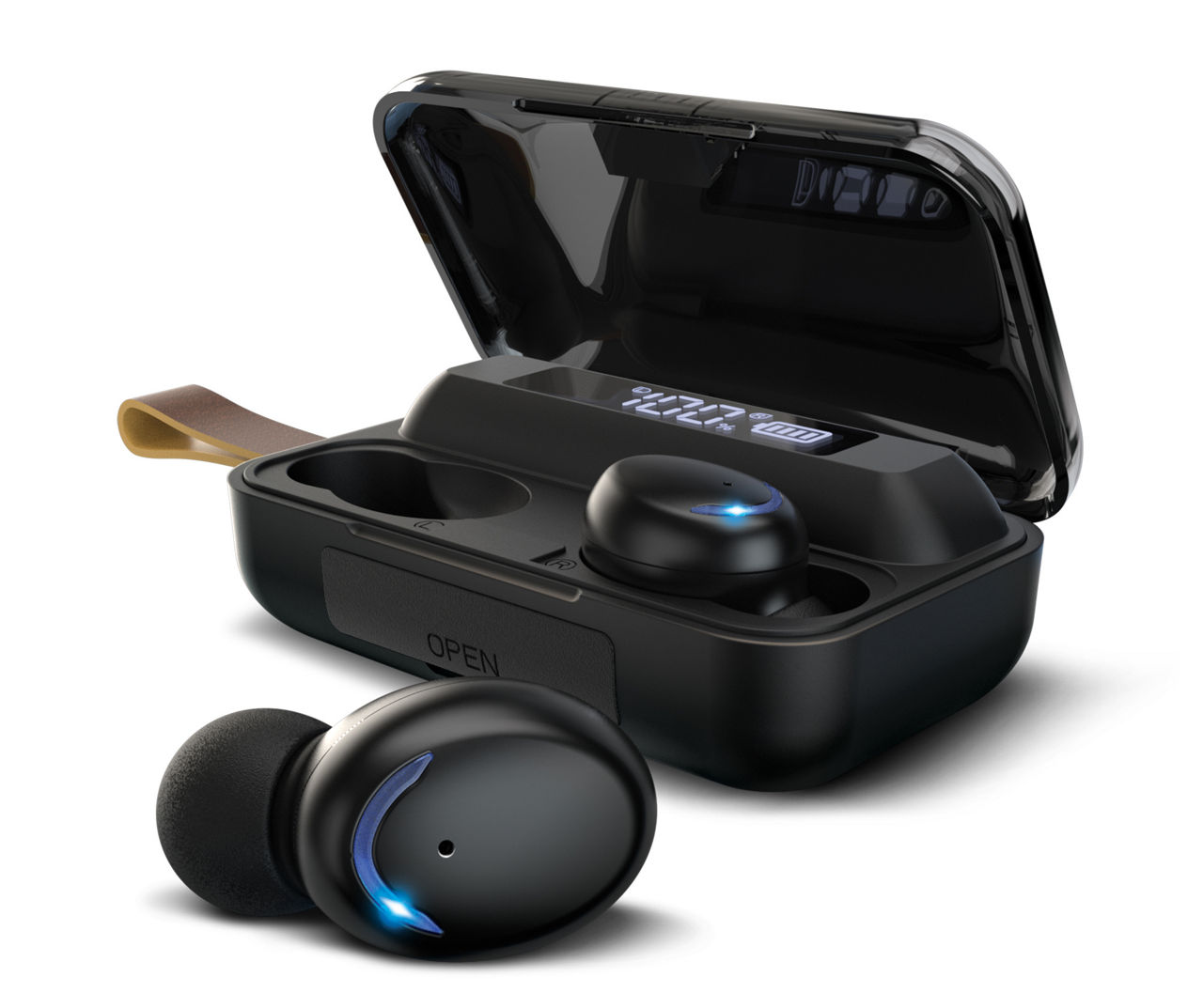 Polaroid Black Touch Display Wireless Earbuds With Charging Case Big Lots