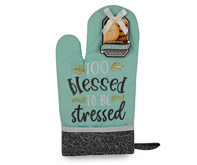"Too Blessed To Be Stressed" Oven Mitt & Sugar Cookie Mix Set
