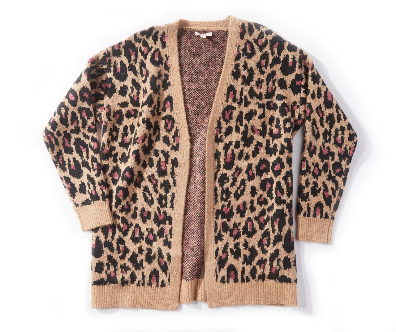Women's Size X-Large Tan Leopard Print Mossy Open Cardigan