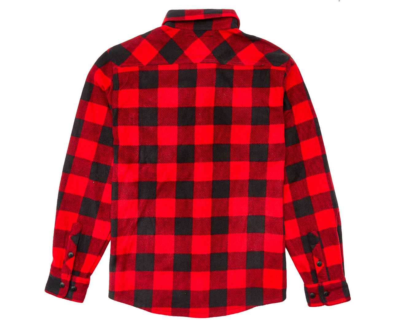 Company 81 Men's Size L Red & Black Buffalo Check Fleece Button