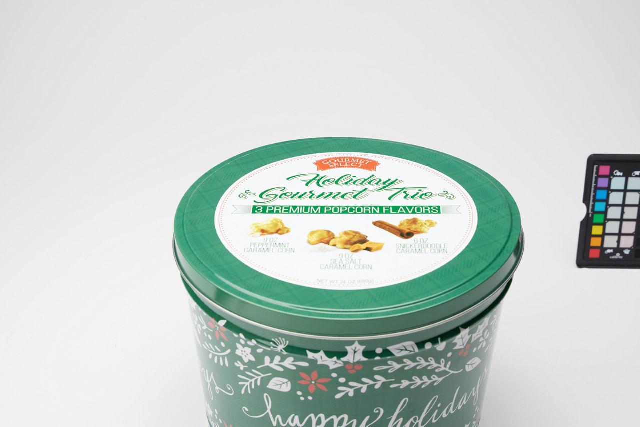 Christmas Plaid Popcorn Tin Collection