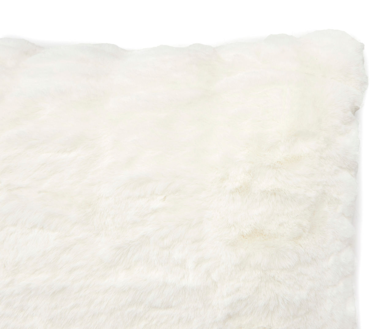 Faux Fur Ruched Throw Pillow