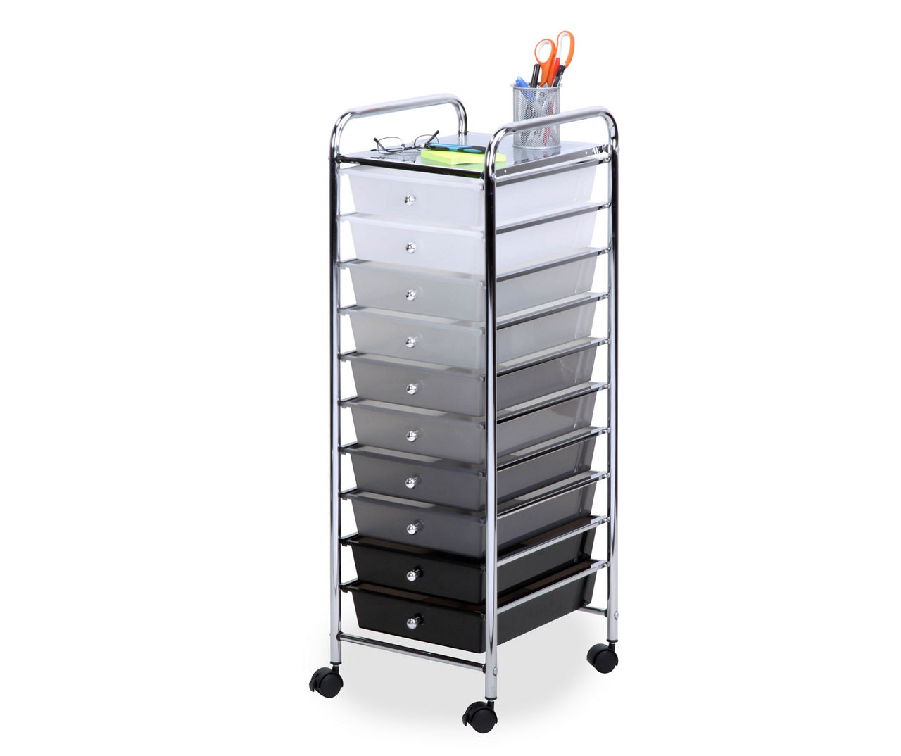 Honey-Can-Do Ombre Shaded 10-Drawer Rolling Storage Cart