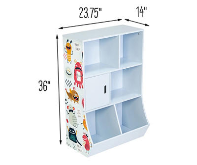 Kids' Monster Pattern 6-Cube Storage Cubby