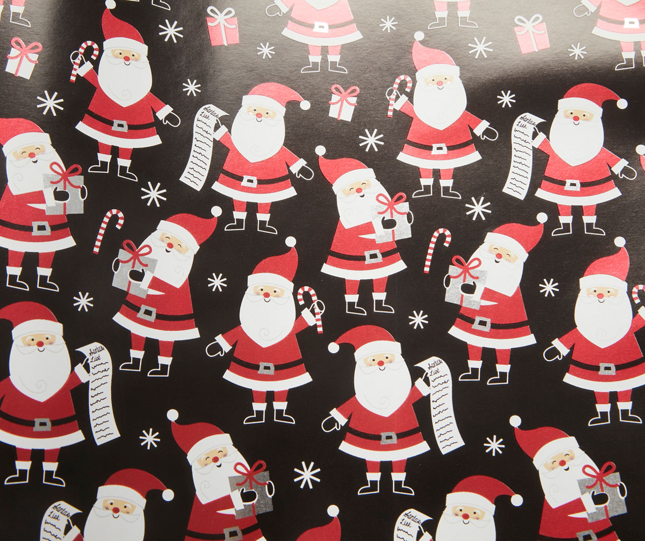 Santa, Snowmen, And Script Christmas Wrapping Paper, 3-Roll Pack, 102 Total  Sq. Ft.