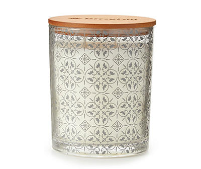 Cashmere & Blondewoods Patterned Glass Jar Candle, 16 Oz.