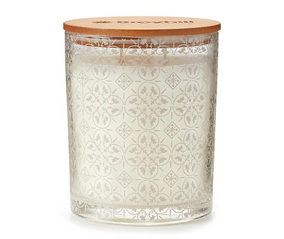 Honey Vanilla Patterned Glass Jar Candle, 16 Oz.