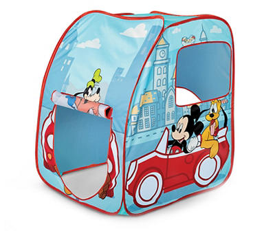 Blue & Red Printed Car Play Tent