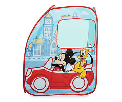 Blue & Red Printed Car Play Tent