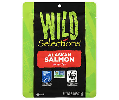 Wild Selections Alaskan Salmon in Water 2.5 oz. Pack