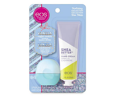 Vanilla Sugar Cookie Sphere Lip Balm & Vanilla Cashmere Shea Better Hand Cream Holiday Collection, 2-Pack