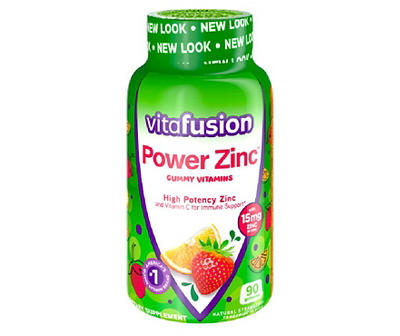 Power Zinc Gummy Vitamins, 90-Count