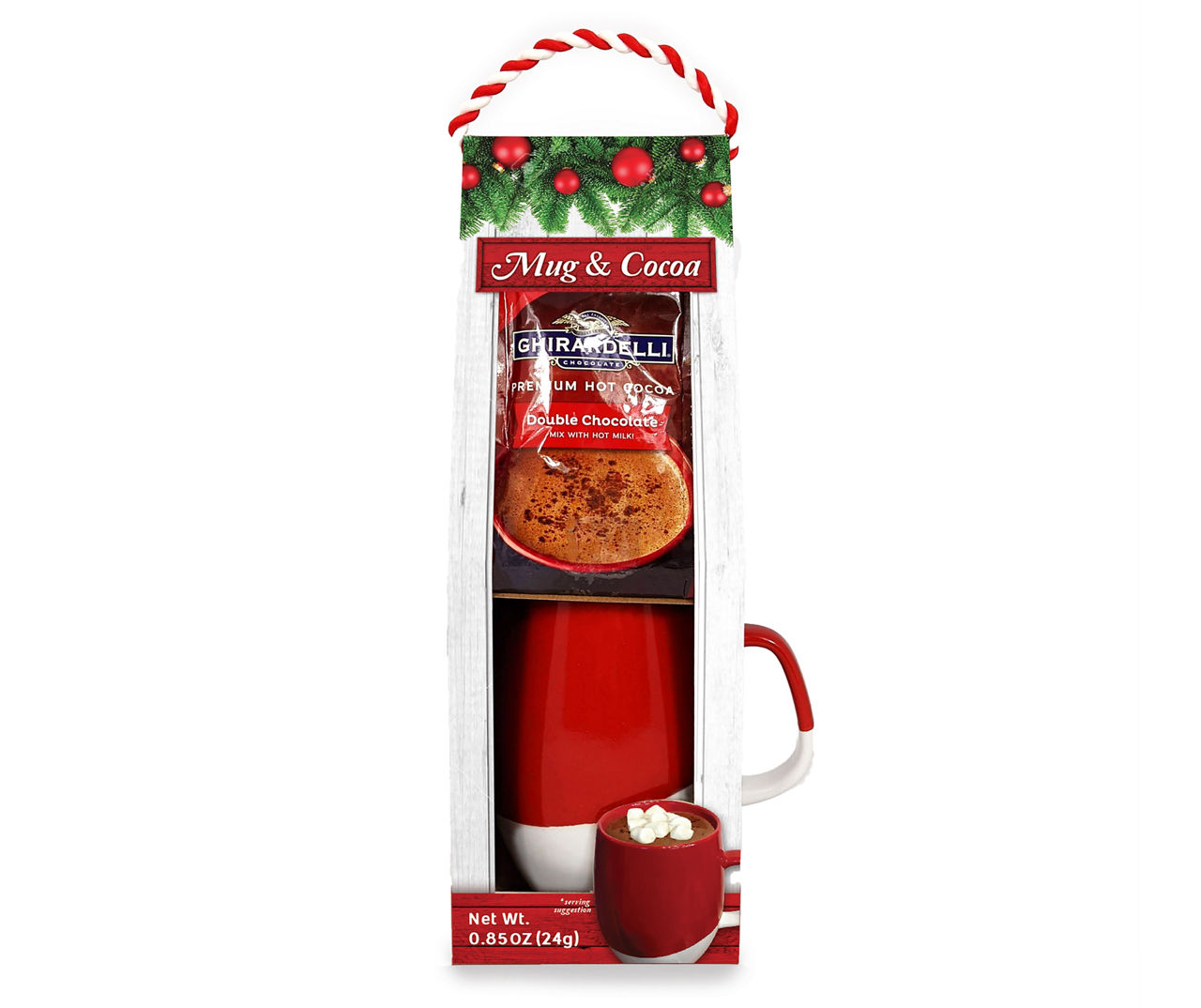 Ghirardelli Double Hot Chocolate Holiday Gift Set with Mug