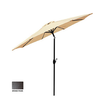 9' Beige Breeze Tilt Market Patio Umbrella