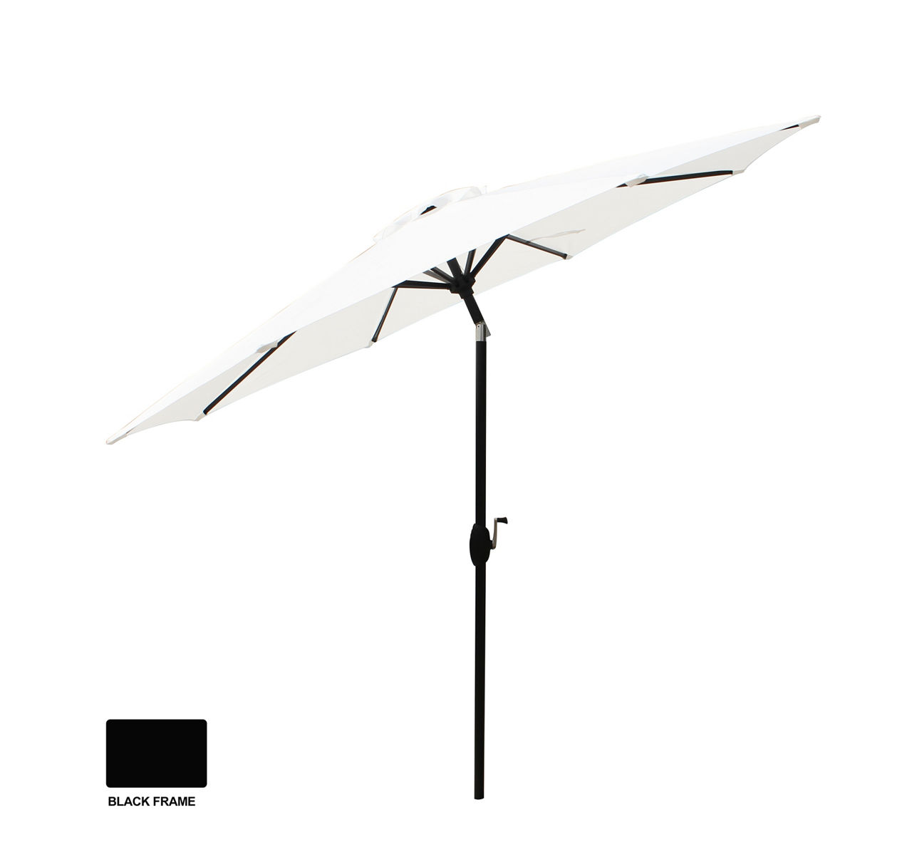 9' Simply White Tilt Market Patio Umbrella