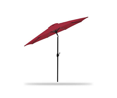 9' Hibiscus Red Tilt Market Patio Umbrella
