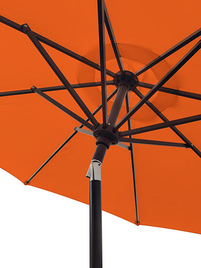 9' Sunburst Orange Tilt Market Patio Umbrella