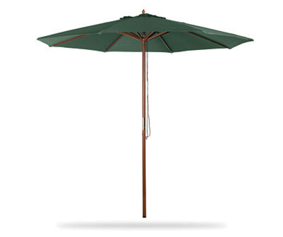 9' Green Wood Market Patio Umbrella