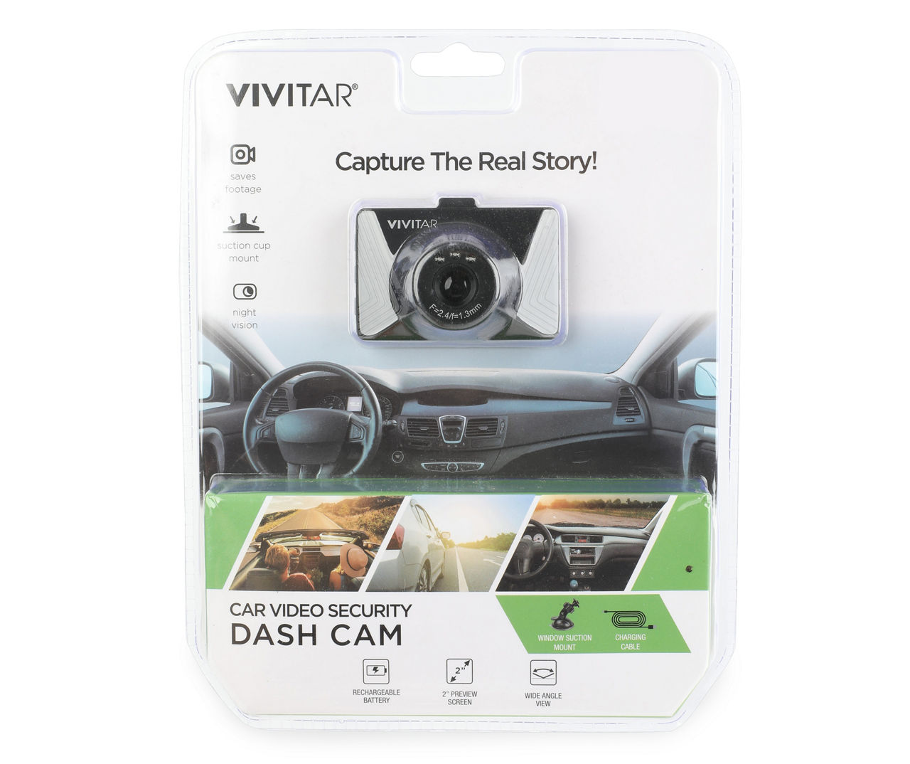 Vivitar Car Video Security HD Dash Cam
