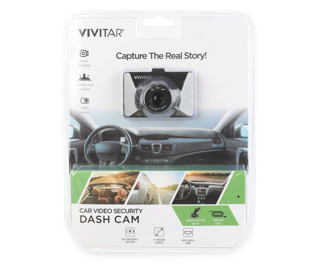 Vivitar Car Video Security HD Dash Cam Big Lots