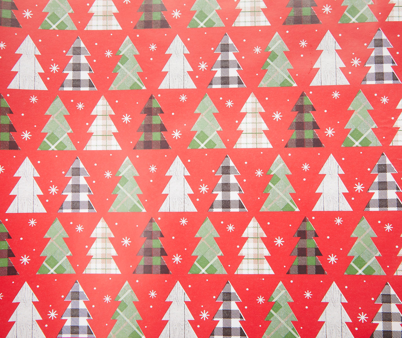 Buffalo Check/Tree Gridline Kraft Wrapping Paper - Styles May Vary