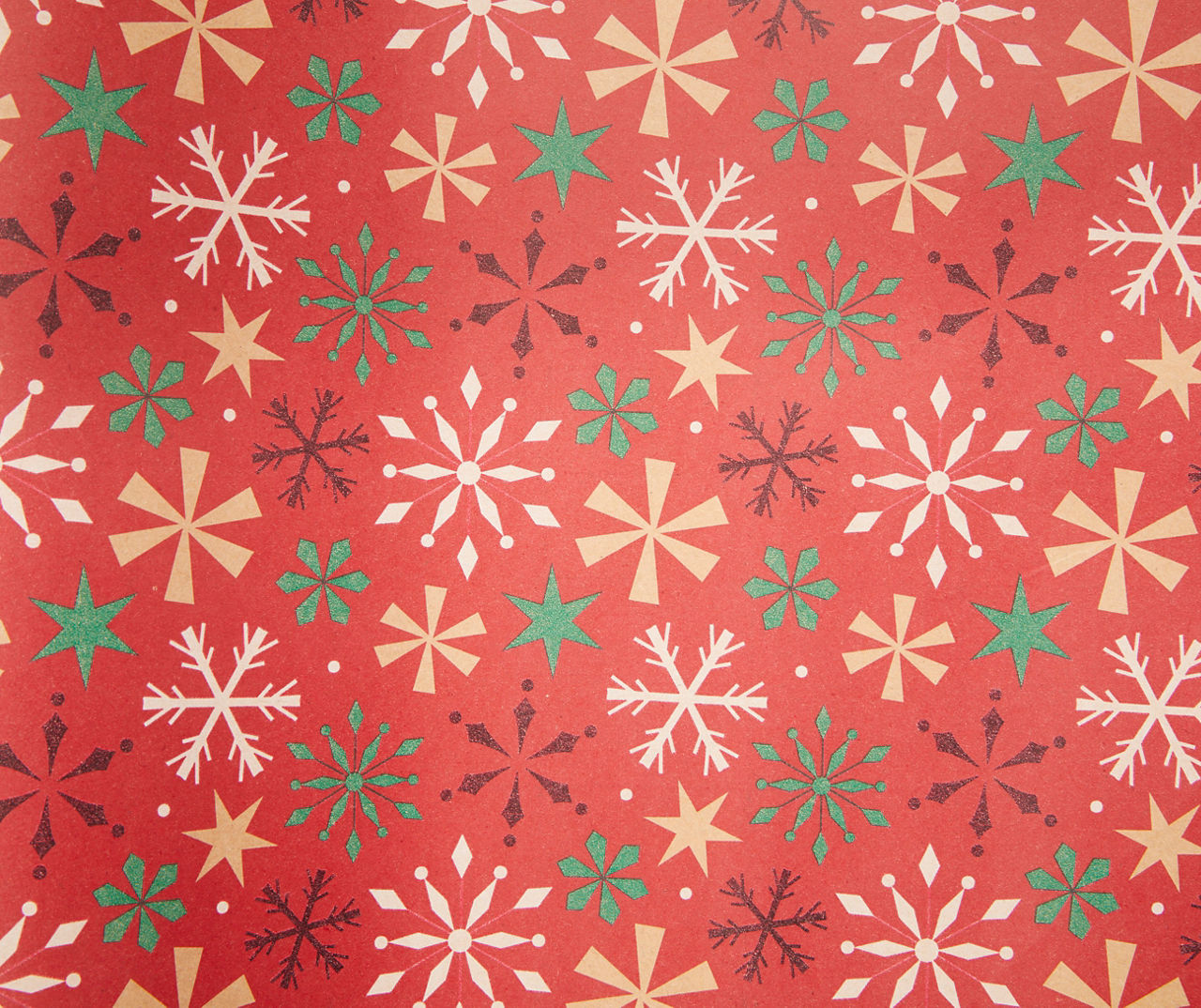 Snowflake/Truck/Snowman Mega Gridline Kraft Wrapping Paper - Styles May  Vary