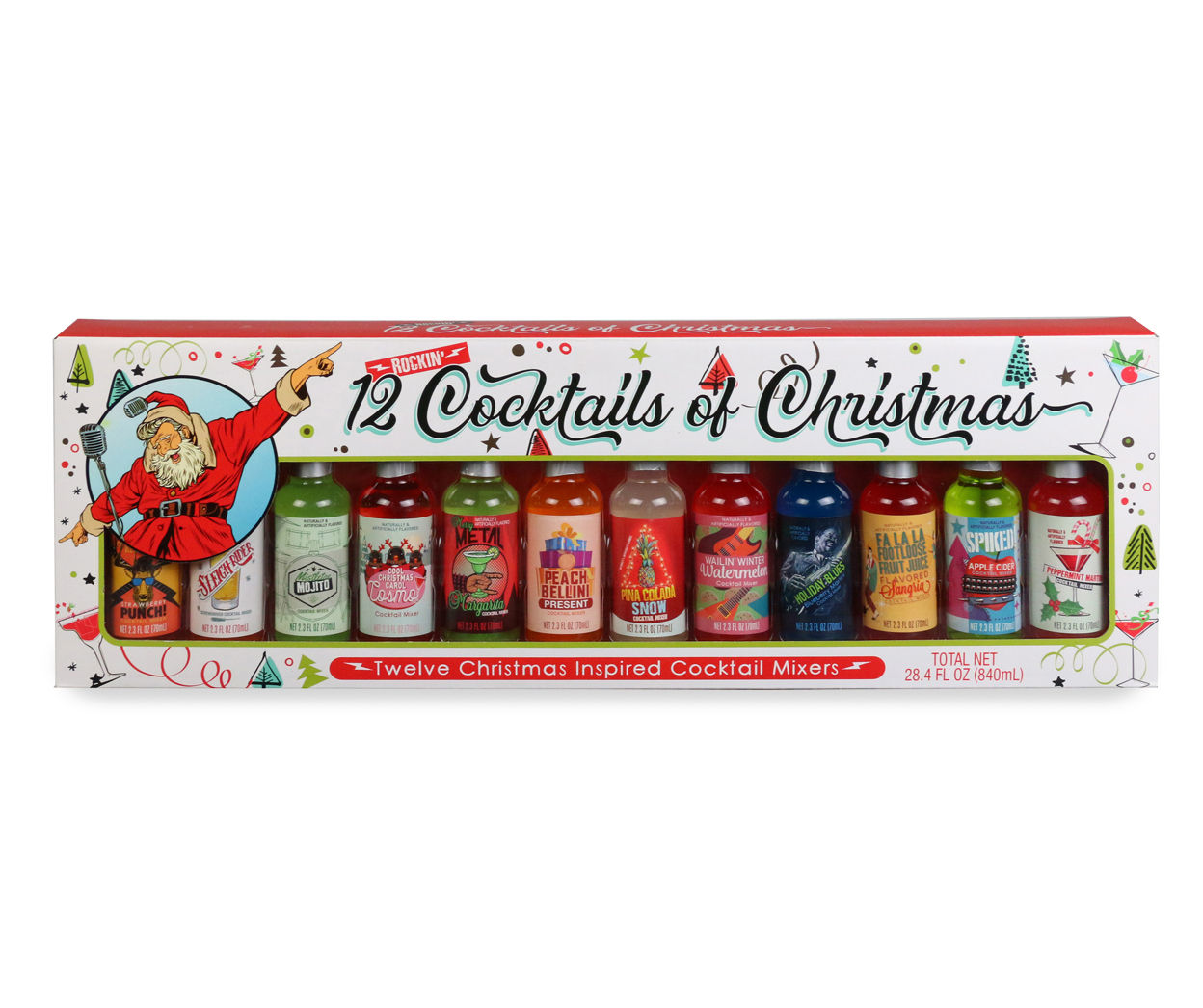 Rockin' 12 Cocktails Of Christmas Cocktail Mixers, 12Count Big Lots