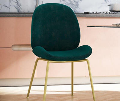 CosmoLiving Astor Green Velvet Dining Chair