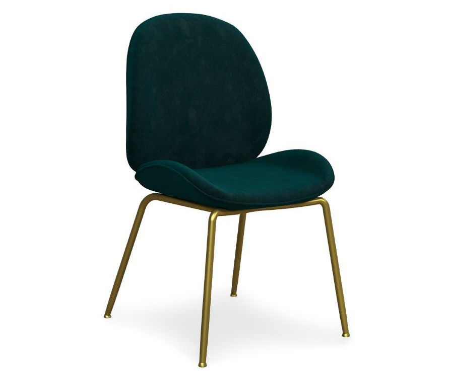 CosmoLiving Astor Green Velvet Dining Chair