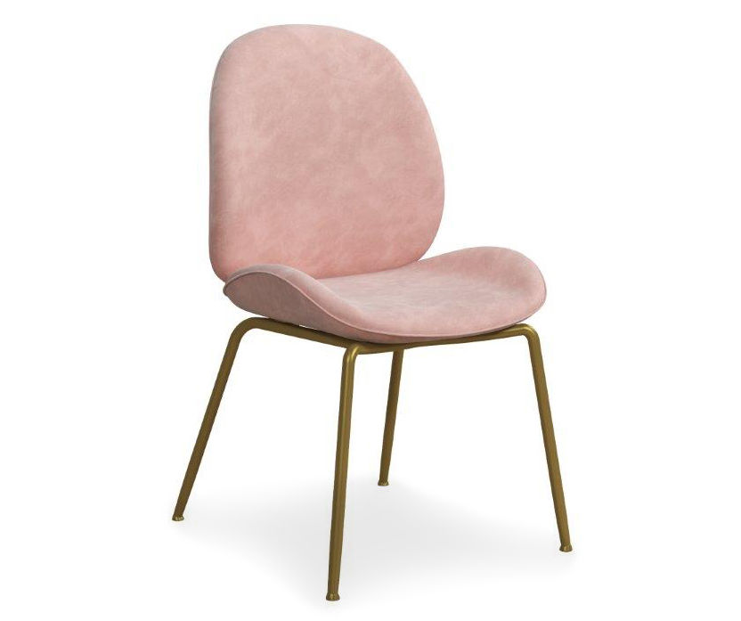CosmoLiving Astor Pink Velvet Dining Chair