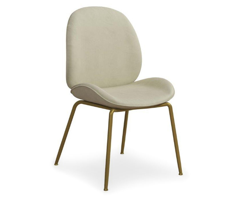 CosmoLiving Astor Ivory Velvet Dining Chair