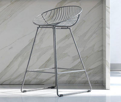 CosmoLiving Ellis Gray Wire Counter Stool