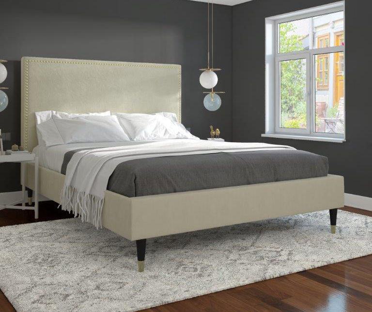 CosmoLiving Audrey Velvet King Bed Big Lots