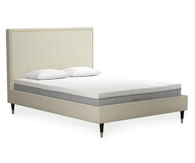 COSMOLIVING AUDREY UPH QN BED IVORY VLVT