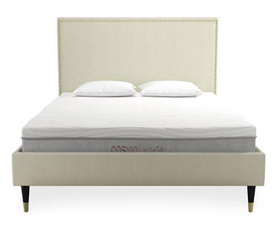 COSMOLIVING AUDREY UPH QN BED IVORY VLVT